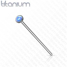 Variabilní piercing do nosu TITAN, opál 2 mm