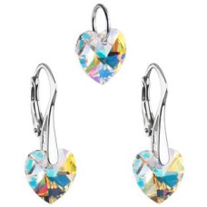 Sada náušnic a přívěšku se srdíčky Crystals from Swarovski® AB