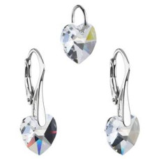 Sada náušnic a přívěšku se srdíčky Crystals from Swarovski® Crystal