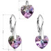 Sada náušnic a přívěšku se srdíčky Crystals from Swarovski® Vitrail Light