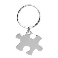 Ocelový přívěsek na klíče - puzzle