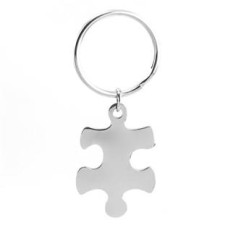 Ocelový přívěsek na klíče - puzzle