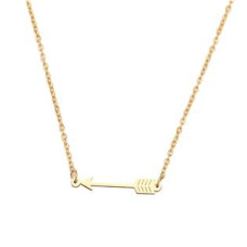 Zlacený ocelový náhrdelník šipka