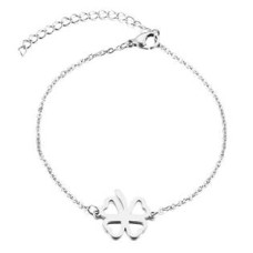Dámský ocelový náramek čtyřlístek