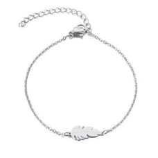 Dámský ocelový náramek peříčko