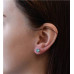 Stříbrné náušnice s krystaly Crystals from Swarovski® Light Turquoise