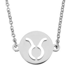 Ocelový řetízek s přívěškem znamení býk