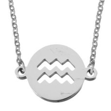 Ocelový řetízek s přívěškem znamení vodnář