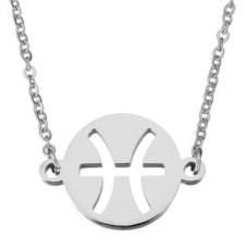 Ocelový řetízek s přívěškem znamení ryby