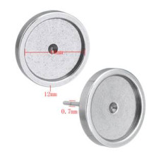 Ocelové náušnicové lůžko 10 mm - puzeta - 1 kus