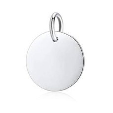 Stříbrný přívěsek destička kulatá