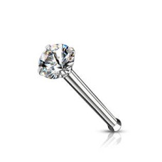 Piercing do nosu - čirý zirkon