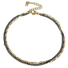 Dvojitý ocelový náramek na nohu