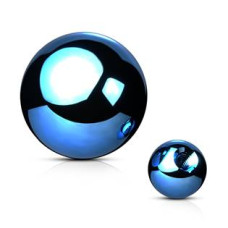 Ocelová náhradní kulička 1,2 x  3 mm, barva modrá