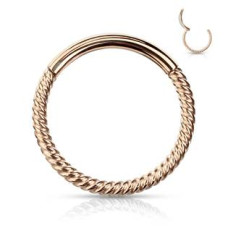 Piercing segment kruh vroubkovaný, 1,0 x 8 mm