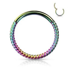 Piercing segment kruh vroubkovaný, 1,0 x 8 mm
