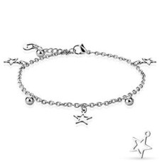 Dámský ocelový náramek na nohu