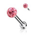 Piercing do brady / cartilage s kamínky 1,2 x 8 mm