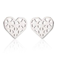 Ocelové náušnice srdíčka