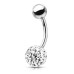 Piercing do pupíku s kamínky Crystals From Swarovski® kulička 8mm
