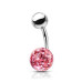 Piercing do pupíku s kamínky Crystals From Swarovski® kulička 8mm