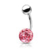 Piercing do pupíku s kamínky Crystals From Swarovski® kulička 8mm