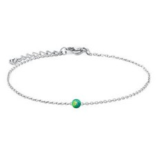 Ocelový náramek s opálem - kulička 5 mm