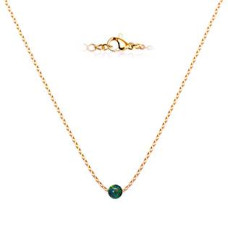 Zlacený ocelový náhrdelník s opálem - kulička 5 mm