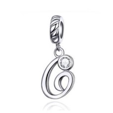 Stříbrný přívěšek korálek - písmeno G