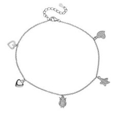 Stříbrný náramek na nohu