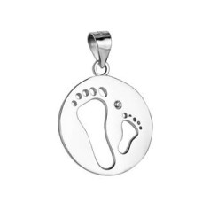 Stříbrný přívěšek stopy