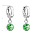 Stříbrné visací náušnice s krystalem Crystals from Swarovski® Peridot