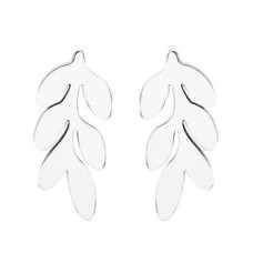 Ocelové náušnice lístečky
