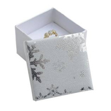 Vánoční dárková krabička na prsten - bílá