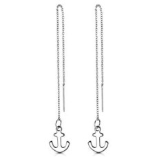 Provlékací ocelové náušnice kotva