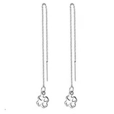 Provlékací ocelové náušnice se čtyřlístky