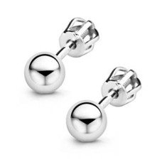 Stříbrné šroubovací náušnice kuličky 5mm