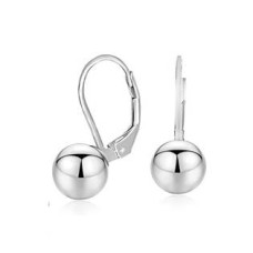 Stříbrné náušnice na klapku, kuličky 7mm