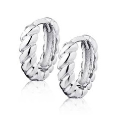 Stříbrné náušnice kroužky kroucené