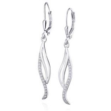 Visací náušnice se zirkony