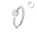 Piercing do nosu/ucha kruh se zirkonem