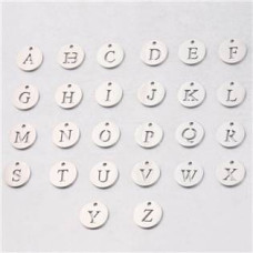 Drobný kulatý ocelový přívěšek - iniciála