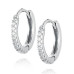 Stříbrné náušnice kroužky se zirkony Stříbrné náušnice kroužky se zirkony
