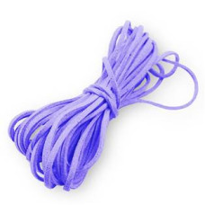 Semišová šňůrka světle fialová - 2,5 mm, délka 100 cm