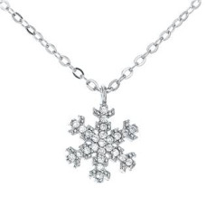 Střibrný náhrdelník sněhová vločka