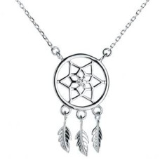 Stříbrný náhrdelník - lapač snů