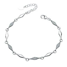 Dámský stříbrný náramek se zirkony