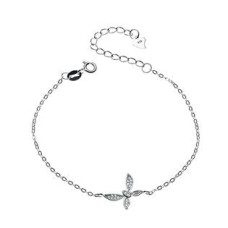 Dámský stříbrný náramek s motýlkem