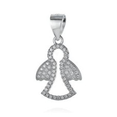 Stříbrný přívěšek andílek se zirkony