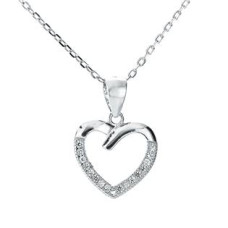 Stříbrný náhrdelník srdíčko